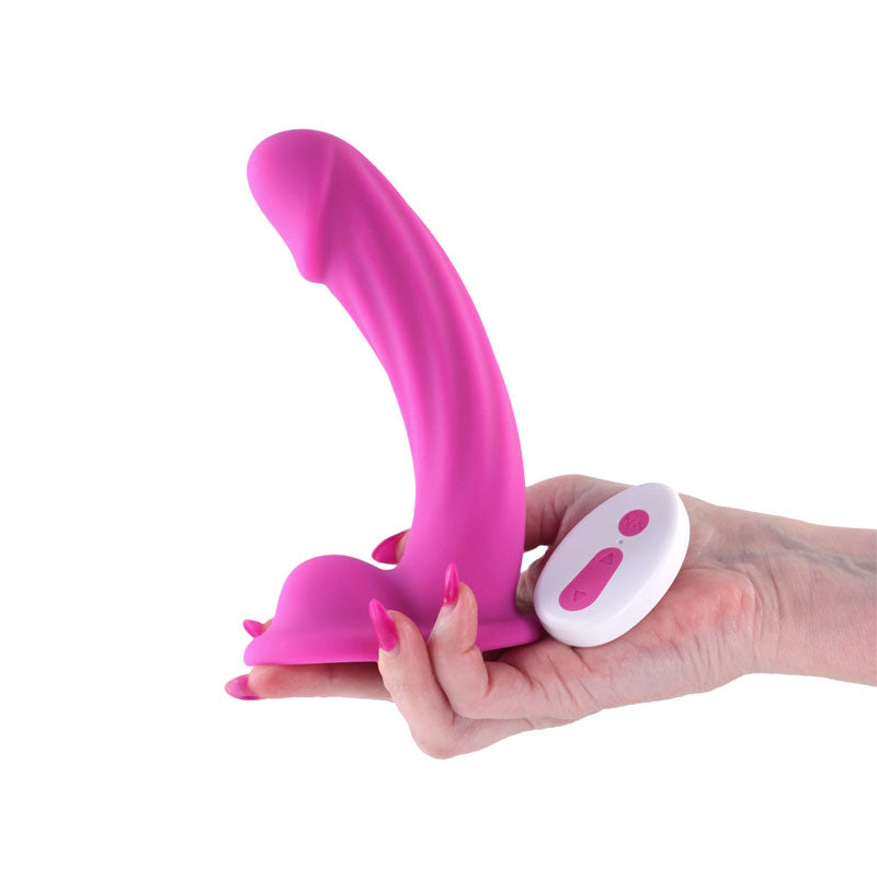 Colours Curve (USB Rechargeable) – Wireless Remote-Controlled Vibrating 6 Inch Dildo with Textured Shaft and Supple Balls DONGS
