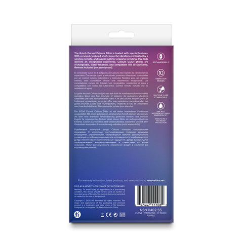 Colours Curve 6 Inch USB Rechargeable Vibrating Dildo with Wireless Remote – Waterproof Vibrating Dildo DONGS