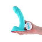 Colours Curve (Teal) – Rechargeable Wireless Remote-Controlled 6-Inch Vibrating Dildo > Vibrators > Realistic Vibrators
