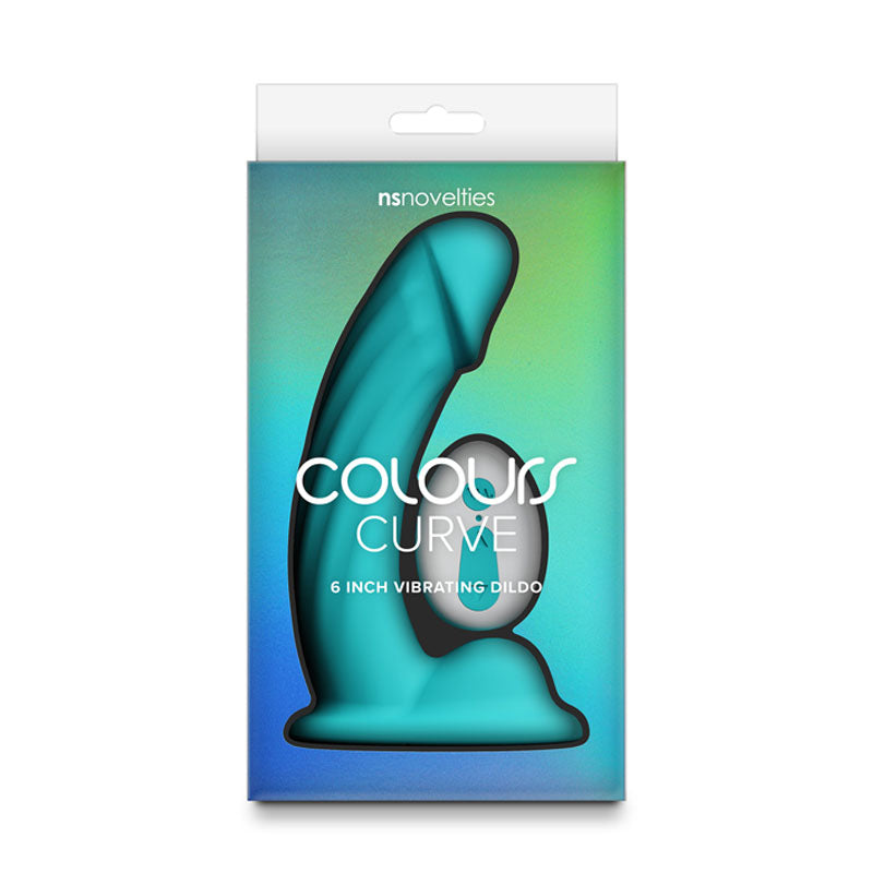 Colours Curve (Teal) – Rechargeable Wireless Remote-Controlled 6-Inch Vibrating Dildo > Vibrators > Realistic Vibrators