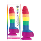 Colours Pride Edition 6 Inch Realistic Silicone Dildo With Balls – Vibrant Silicone Dildo Multi > Dildos > Neutral Dildos