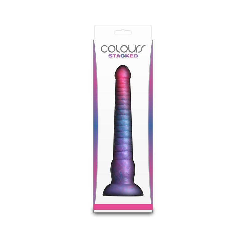 Colours Stacked 9 Inch Dildo Pink Blue Fantasy Dildo DONGS