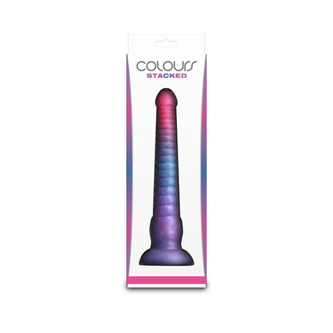 Colours Stacked 9 Inch Dildo Pink Blue Fantasy Dildo DONGS
