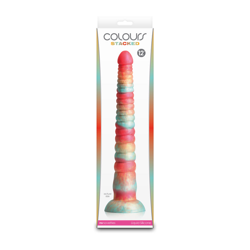 Colours Stacked 12 Inch (Red Gold) Fantasy Dildo – 30.6 Centimeter Large Dildo > Dildos > Fantasy