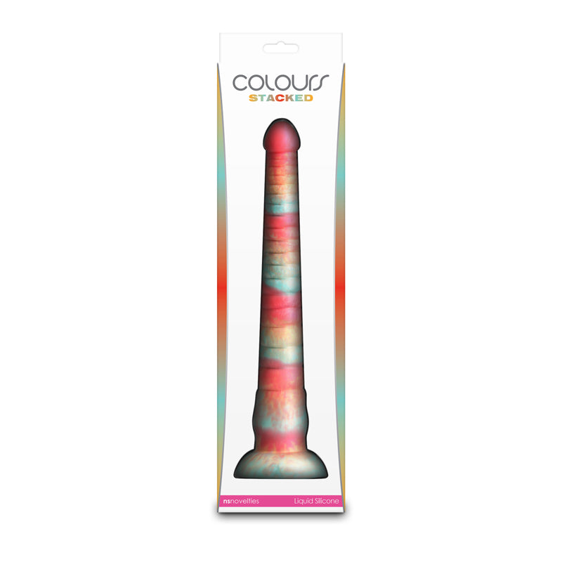 Colours Stacked 12 Inch Dildo Red Gold Fantasy Dildo 30.6 Centimeter Fantasy Dongs