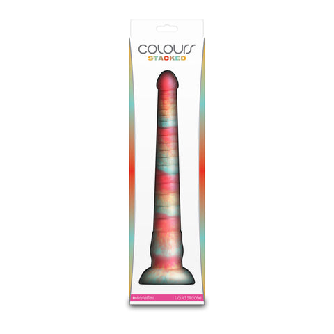 Colours Stacked 12 Inch Dildo Red Gold Fantasy Dildo 30.6 Centimeter Fantasy Dongs