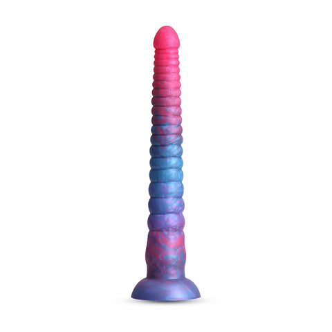 Colours Stacked 12 Inch Dildo in Pink and Blue Fantasy Silicone Dongs Neutral