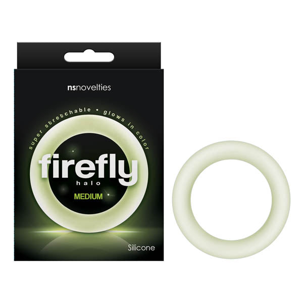 Firefly Halo Glow In Dark Clear Medium 55 mm Cock Ring Clear Cockrings