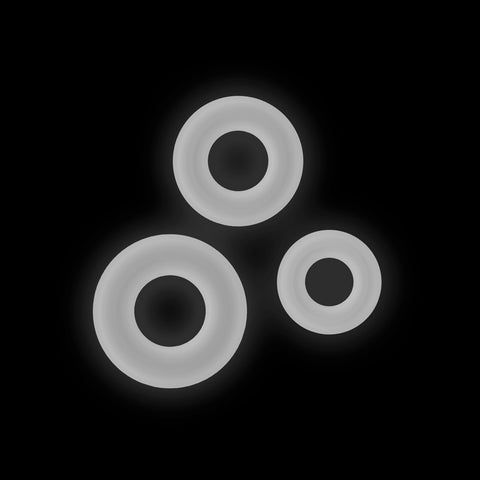 Firefly Bubble Rings Glow in the Dark Cock Rings Set of 3 COCK RING Set