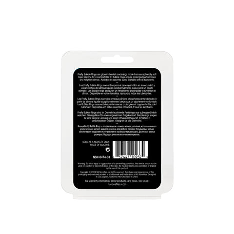 Firefly Large Glow in the Dark Super Stretch Bubble Ring COCK RINGS