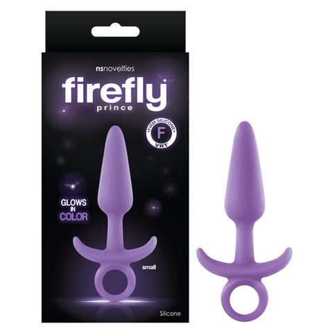 Firefly Prince Glow-in-Dark Small Butt Plug – 10.9 cm Silicone Butt Plug Purple > Anal Range > Butt Plugs