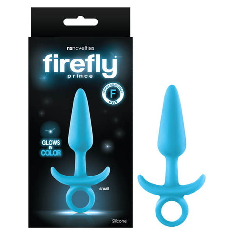 Firefly Prince Glow-in-Dark Small Butt Plug – 10.9 cm Silicone Butt Plug Blue Small > Anal Range > Butt Plugs