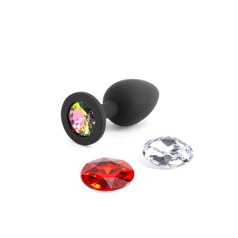 Glams Xchange Small Butt Plug with Interchangeable Round Gems Anal Toys & Stimulators