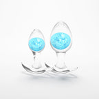 Glams Cosmic 2-Piece Trainer Kit (Clear) – Body-Safe Silicone Butt Plug Set > Anal Range > Butt Plug Kits