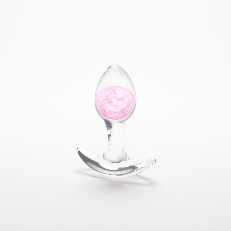 Glams Cosmic (Clear) – Small Sparkly Liquid Silicone Butt Plug 8.1 cm Secondary image