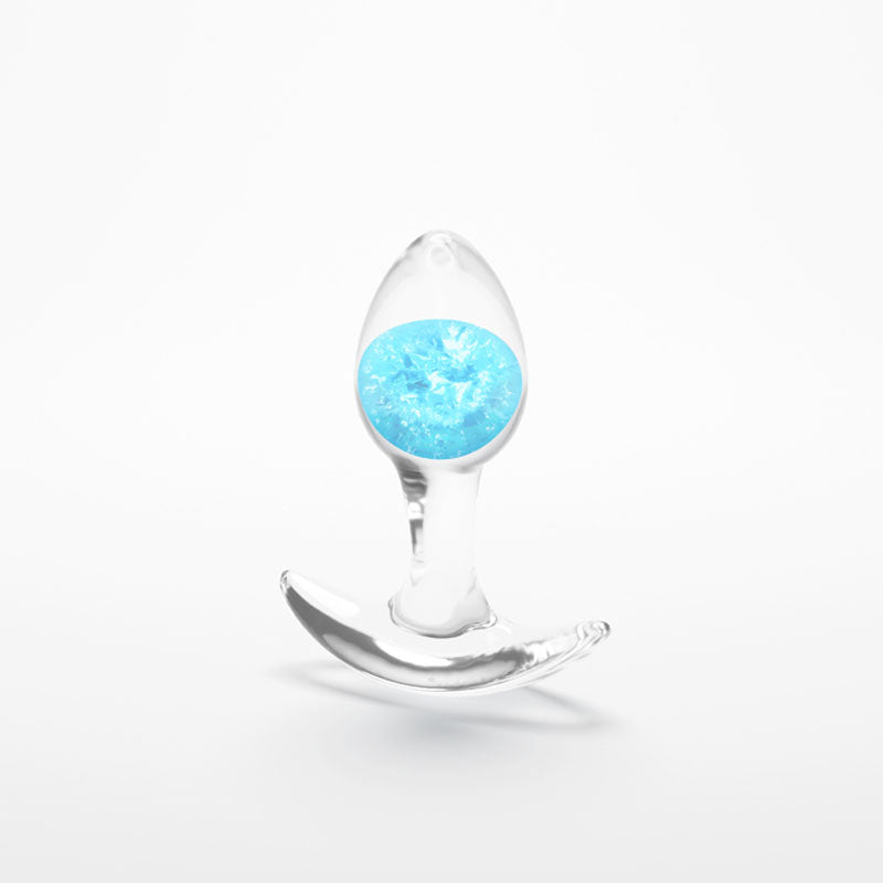 Glams Cosmic (Clear) – Small Sparkly Liquid Silicone Butt Plug 8.1 cm Secondary image