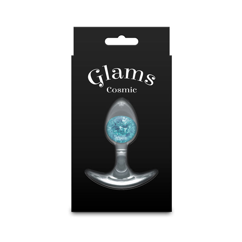 Glams Cosmic (Clear) – Small Sparkly Liquid Silicone Butt Plug 8.1 cm > Anal Range > Butt Plugs