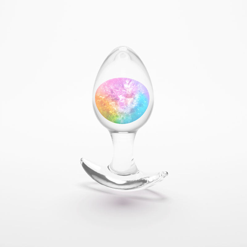 Glams Cosmic (Clear Rainbow) – Medium Small Butt Plug 9.5 cm > Anal Range > Butt Plugs