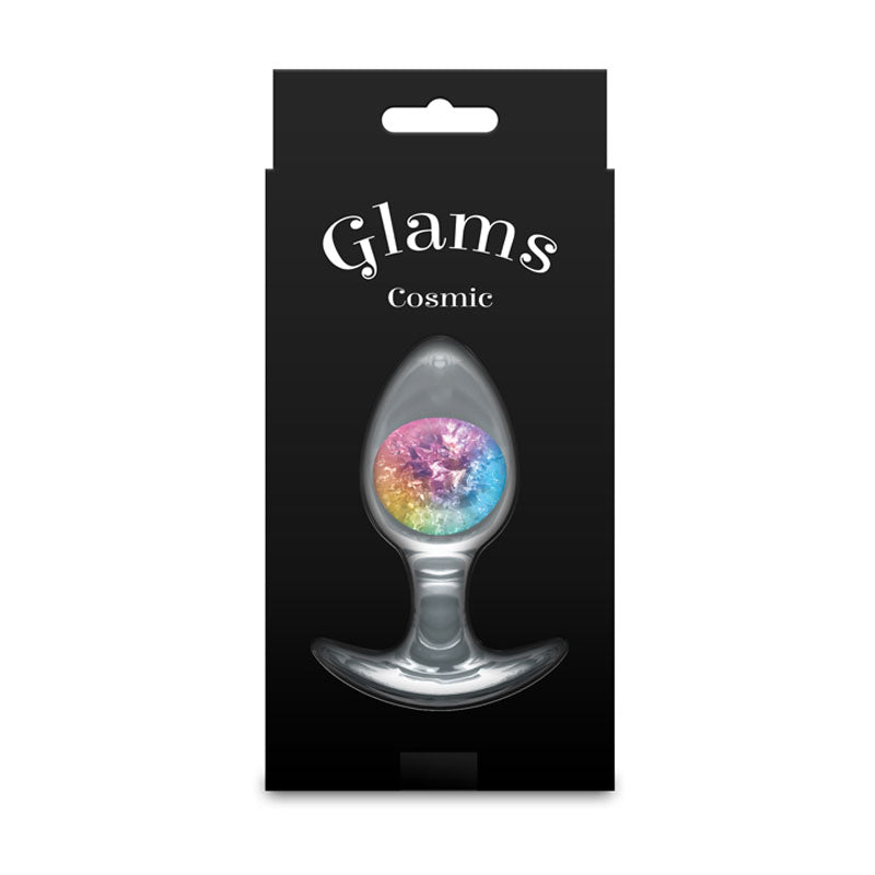 Glams Cosmic (Clear Rainbow) – Medium Small Butt Plug 9.5 cm > Anal Range > Butt Plugs