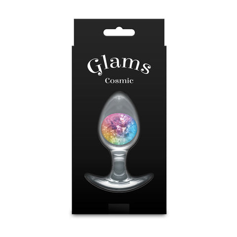 Glams Cosmic (Clear Rainbow) – Medium Small Butt Plug 9.5 cm Butt Plugs