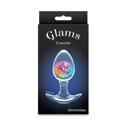 Glams Cosmic (Clear Rainbow) – Medium Small Butt Plug 9.5 cm Butt Plugs
