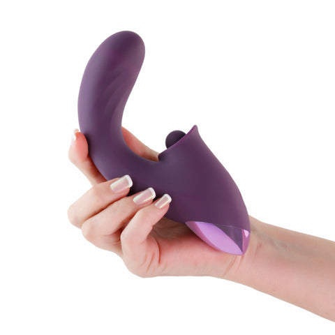 INYA Caprice - 17.7 cm USB Rechargeable Vibrator with Clitoral Thumper VIBRATORS-RABBIT-MULTI
