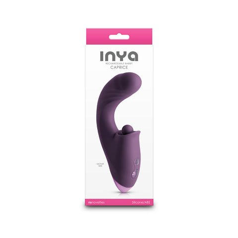 INYA Caprice - 17.7 cm USB Rechargeable Vibrator with Clitoral Thumper VIBRATORS-RABBIT-MULTI