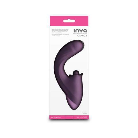 INYA Caprice - 17.7 cm USB Rechargeable Vibrator with Clitoral Thumper VIBRATORS-RABBIT-MULTI