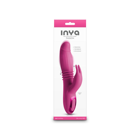 INYA Passion 22.2 cm USB Rechargeable Thrusting Rabbit Vibrator VIBRATORS-RABBIT-MULTI