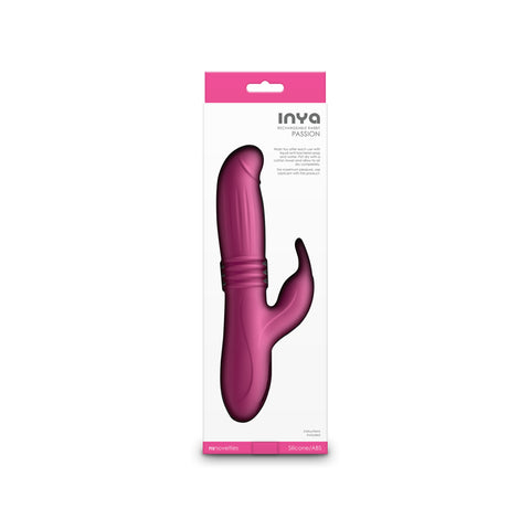 INYA Passion 22.2 cm USB Rechargeable Thrusting Rabbit Vibrator VIBRATORS-RABBIT-MULTI