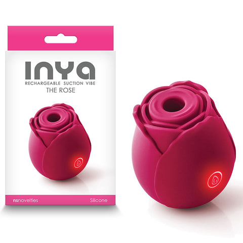 Inya The Rose Clitoral Air Pulsation Stimulator Red Suction Stimulator