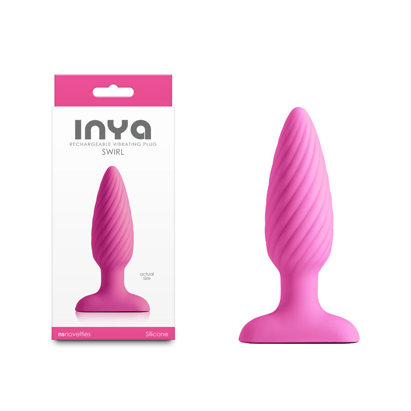 INYA Swirl – Waterproof 10.7 cm USB Rechargeable Vibrating Butt Plug Pink > Anal Range > Vibrating Butt Plugs Main image