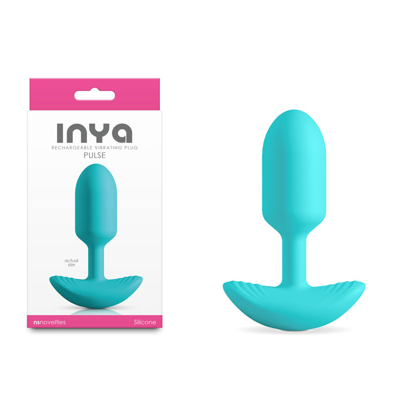 INYA Pulse – Waterproof 11 cm USB Rechargeable Vibrating Butt Plug Teal > Anal Range > Vibrating Butt Plugs Main image