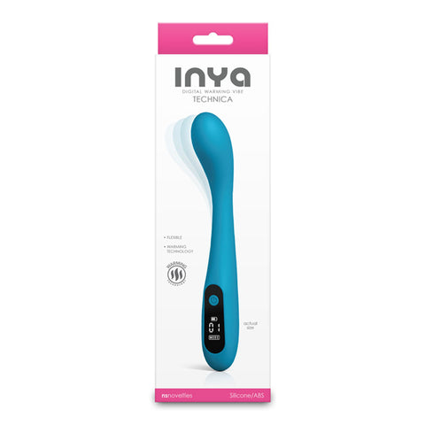 INYA Technica (Teal) – USB Rechargeable Slim Waterproof Warming Vibrator 19.2 cm VIBRATORS