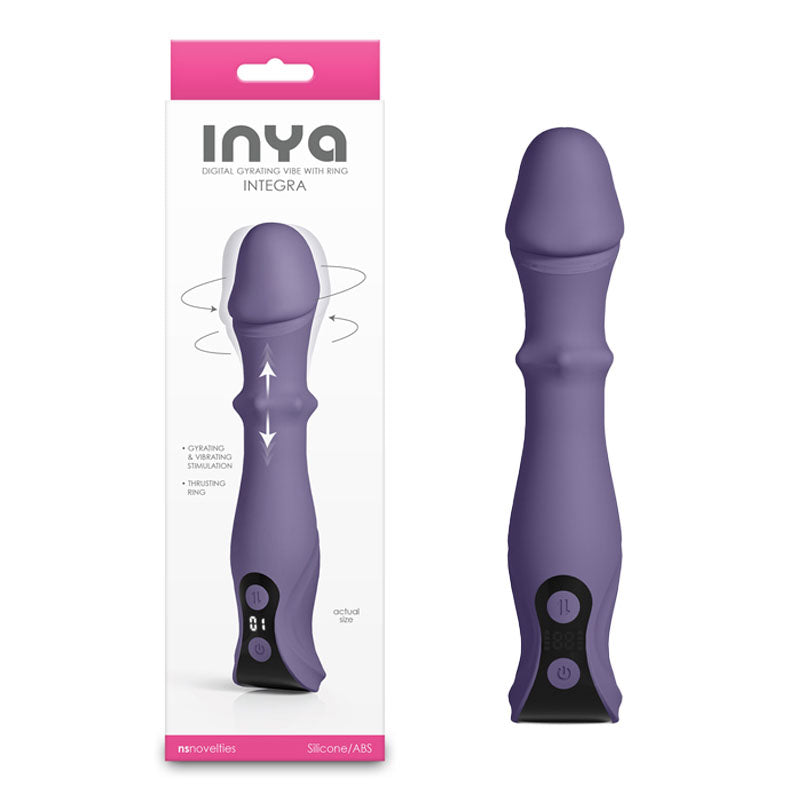 INYA Integra (Gray) – USB Rechargeable Vibrator with Sliding Ring Shaft 18.2 cm Grey > Vibrators > Standard Vibrators