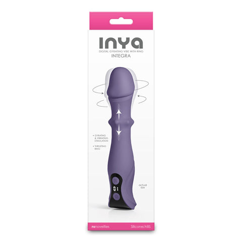 INYA Integra (Gray) – USB Rechargeable Vibrator with Sliding Ring Shaft 18.2 cm VIBRATORS
