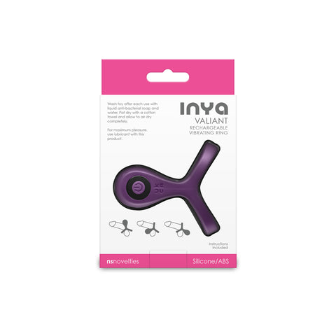 Inya Valiant Berry USB Rechargeable Vibrating Cock Ring COCK RINGS