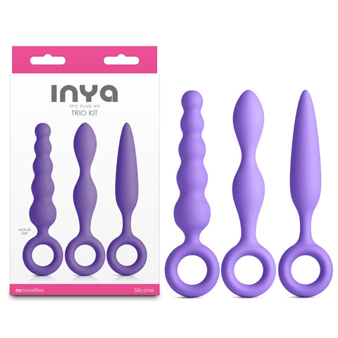INYA Trio Kit – Silicone Anal Plug Set of 3 Purple > Anal Range > Butt Plug Kits