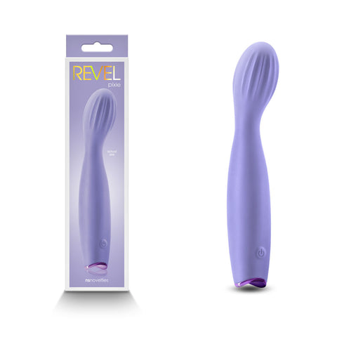 Revel Pixie - 17.3 cm USB Rechargeable Vibrator for G Spot Purple Vibrators