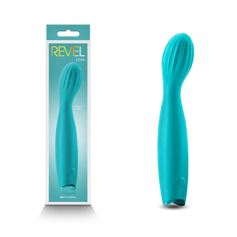 Revel Pixie - Teal 17.3 cm USB Rechargeable Vibrator Teal Vibrators