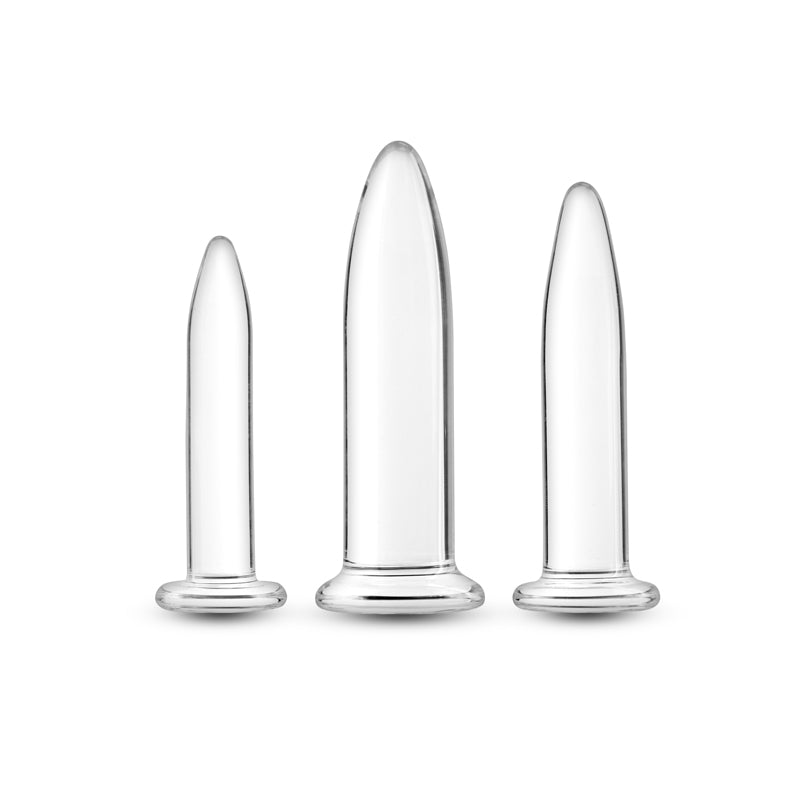 Crystal - 3pc Trainer Kit - Glass Anal Plugs - Set of 3 Sizes > Sex Toys > Glass