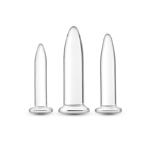 Crystal - 3pc Trainer Kit - Glass Anal Plugs - Set of 3 Sizes > Sex Toys > Glass