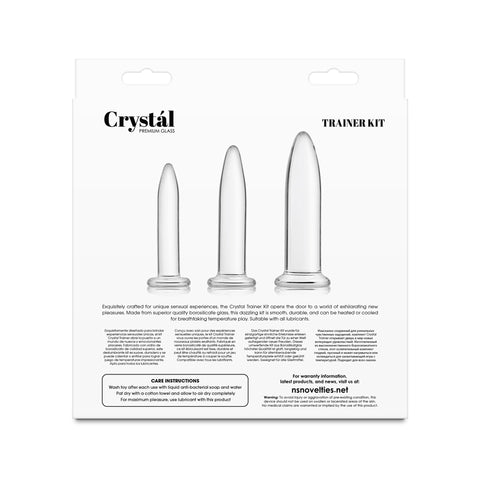 Crystal - 3pc Trainer Kit - Glass Anal Plugs - Set of 3 Sizes > Sex Toys > Glass