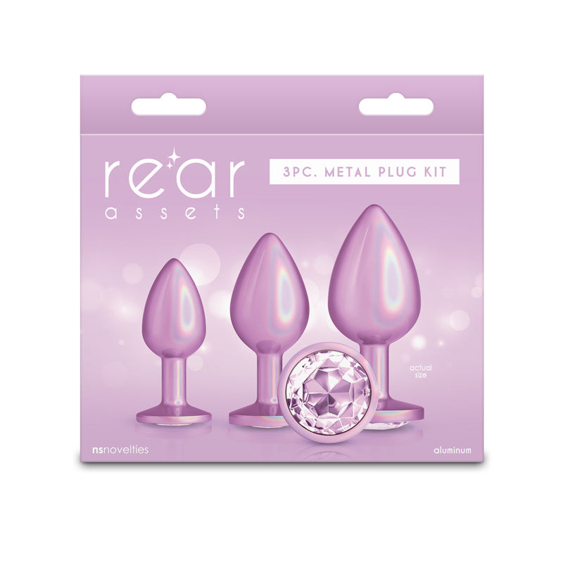 Rear Assets Trainer Kit – Metallic Butt Plug Set of 3 Sizes Pink > Anal Range > Butt Plug Kits