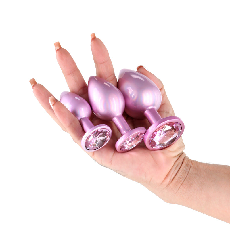 Rear Assets Trainer Kit - Iridescent Metallic Butt Plugs Set of 3 Sizes > Anal Range > Butt Plug Kits
