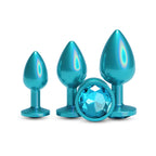 Rear Assets Trainer Kit – Set of 3 Chrome-Plated Butt Plugs > Anal Range > Jewel Butt Plugs
