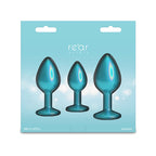 Rear Assets Trainer Kit – Set of 3 Chrome-Plated Butt Plugs > Anal Range > Jewel Butt Plugs