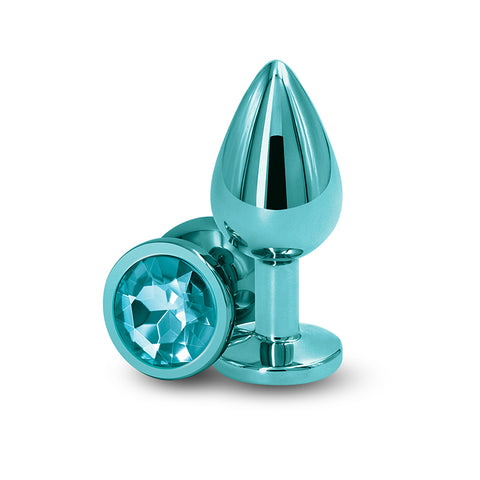 Rear Assets Medium (Teal) 8.2 cm Metal Butt Plug > Anal Range > Jewel Butt Plugs