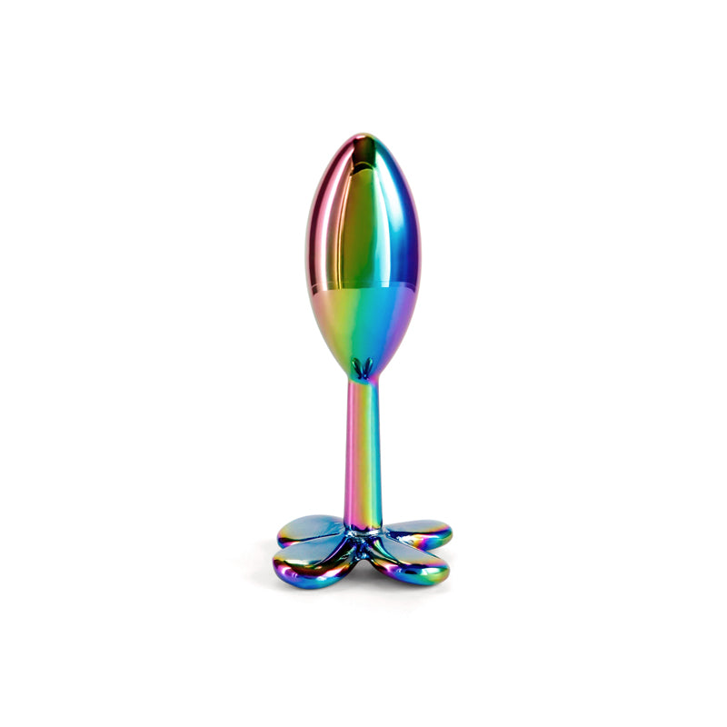 Rear Assets Clover 9.2 cm Multicoloured Metallic Butt Plug > Anal Range > Butt Plugs