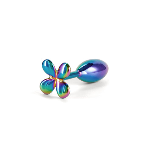 Rear Assets Clover 9.2 cm Multicoloured Metallic Butt Plug Butt Plugs